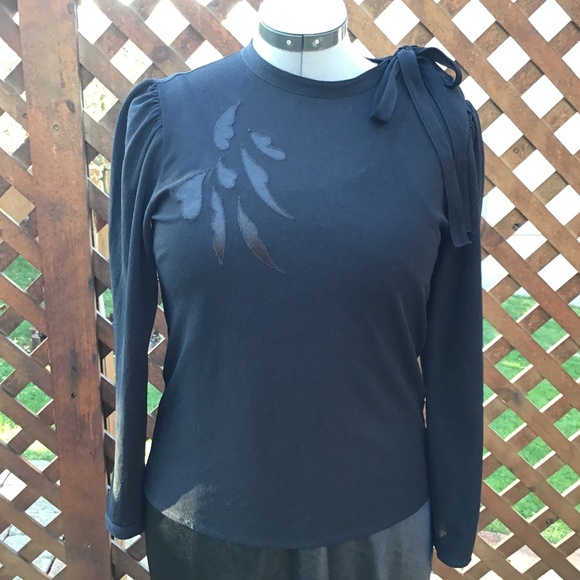 Carina Tops - Vintage CARINA Black Blouse